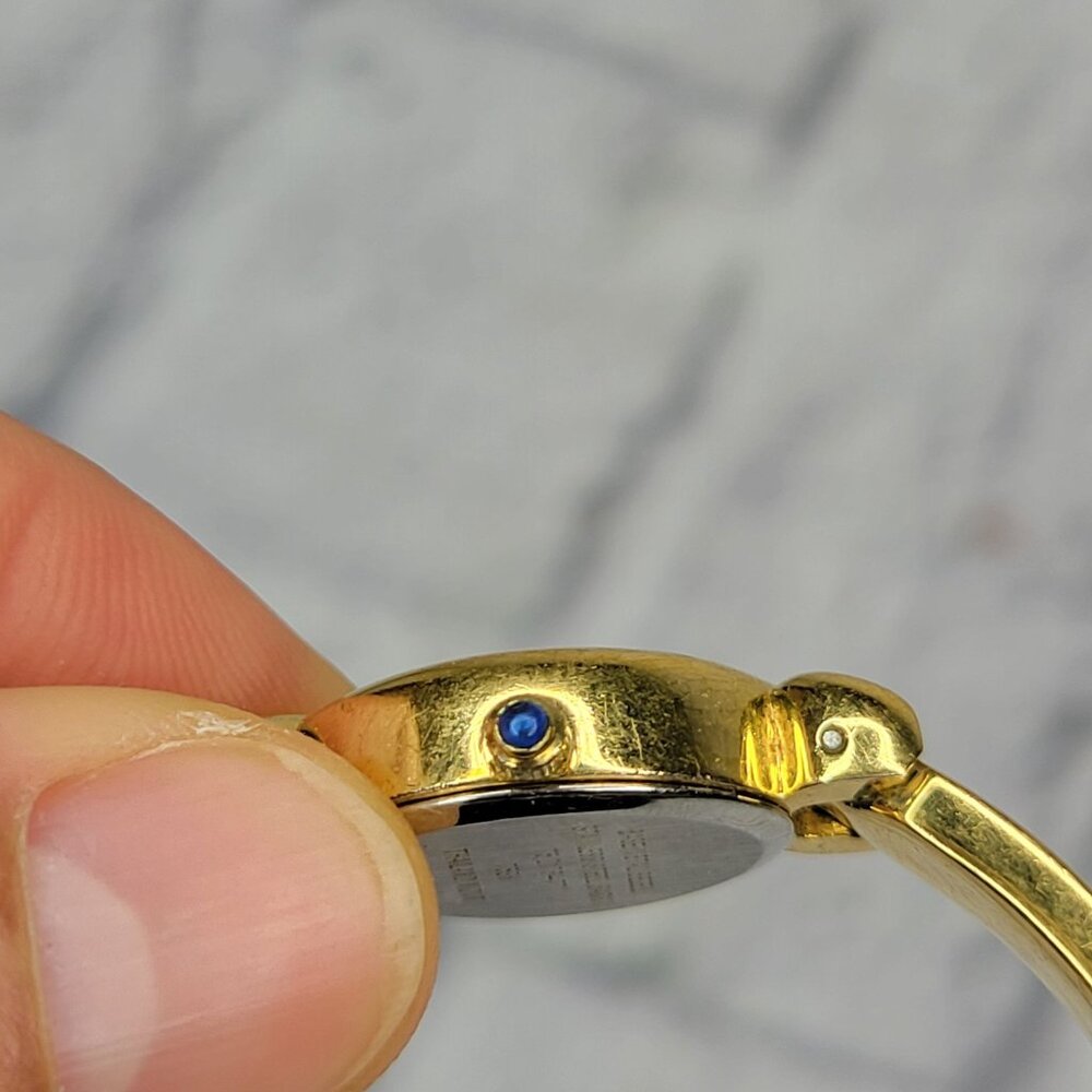 Vintage Armitron Diamond Now Ladies Watch Golden 75/2176-77 753H 16MM New Batter - Picture 4 of 8